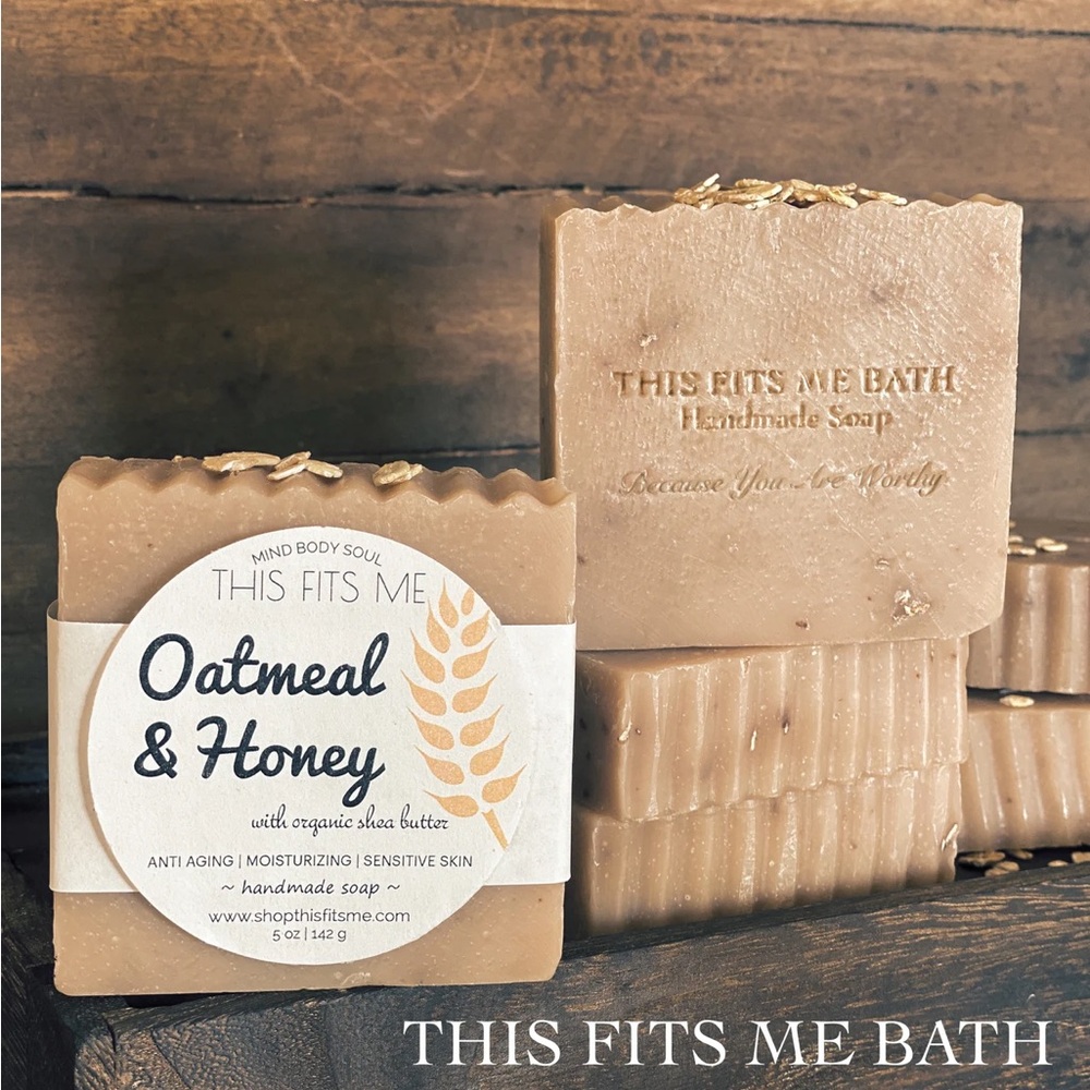 Oatmeal & Honey Artisan Clean Ingredients Gentle Face & Body Soap Organic